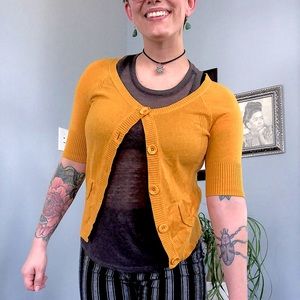 Small Mossimo Mustard Yellow Cardigan